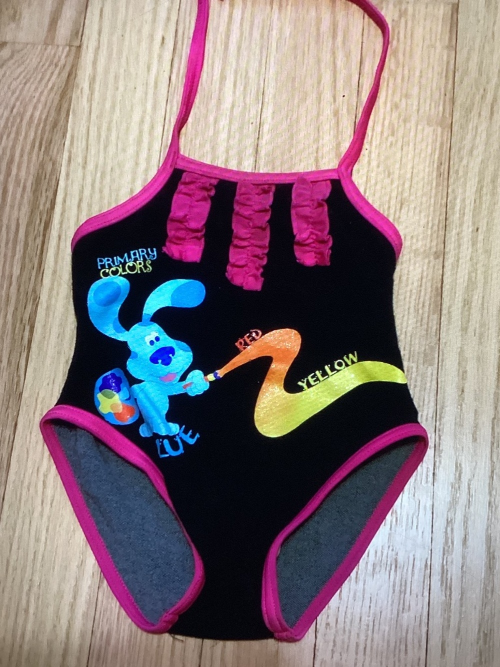 Vintage 2002 Blue's Clues Baby Girls Swim suit sz 12 mo Y2K